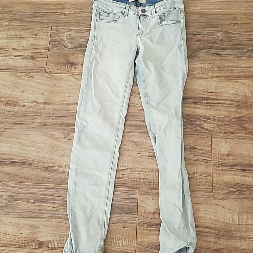 Blue white skinny jeans